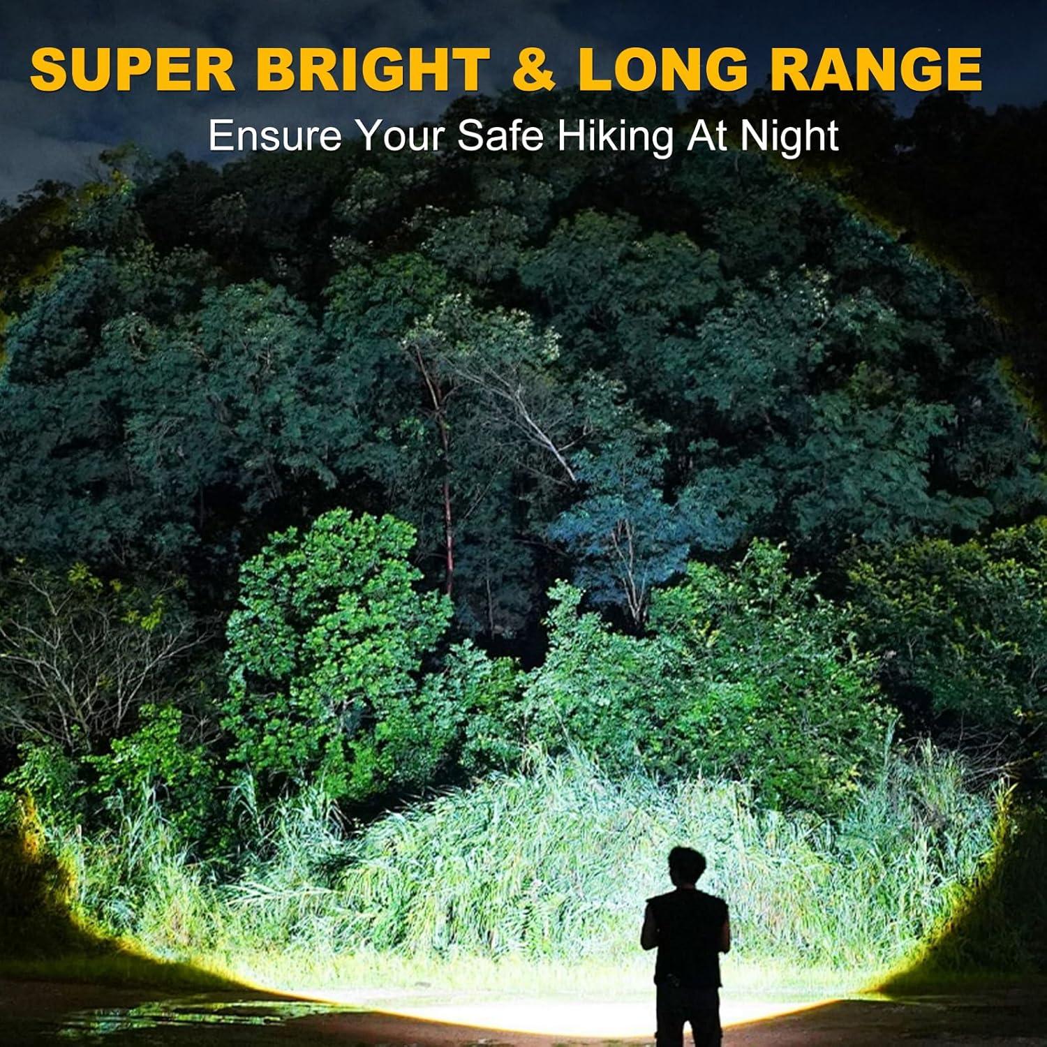 Linterna LED Recargable Skywolfeye 1200 Lúmenes 5 Modos