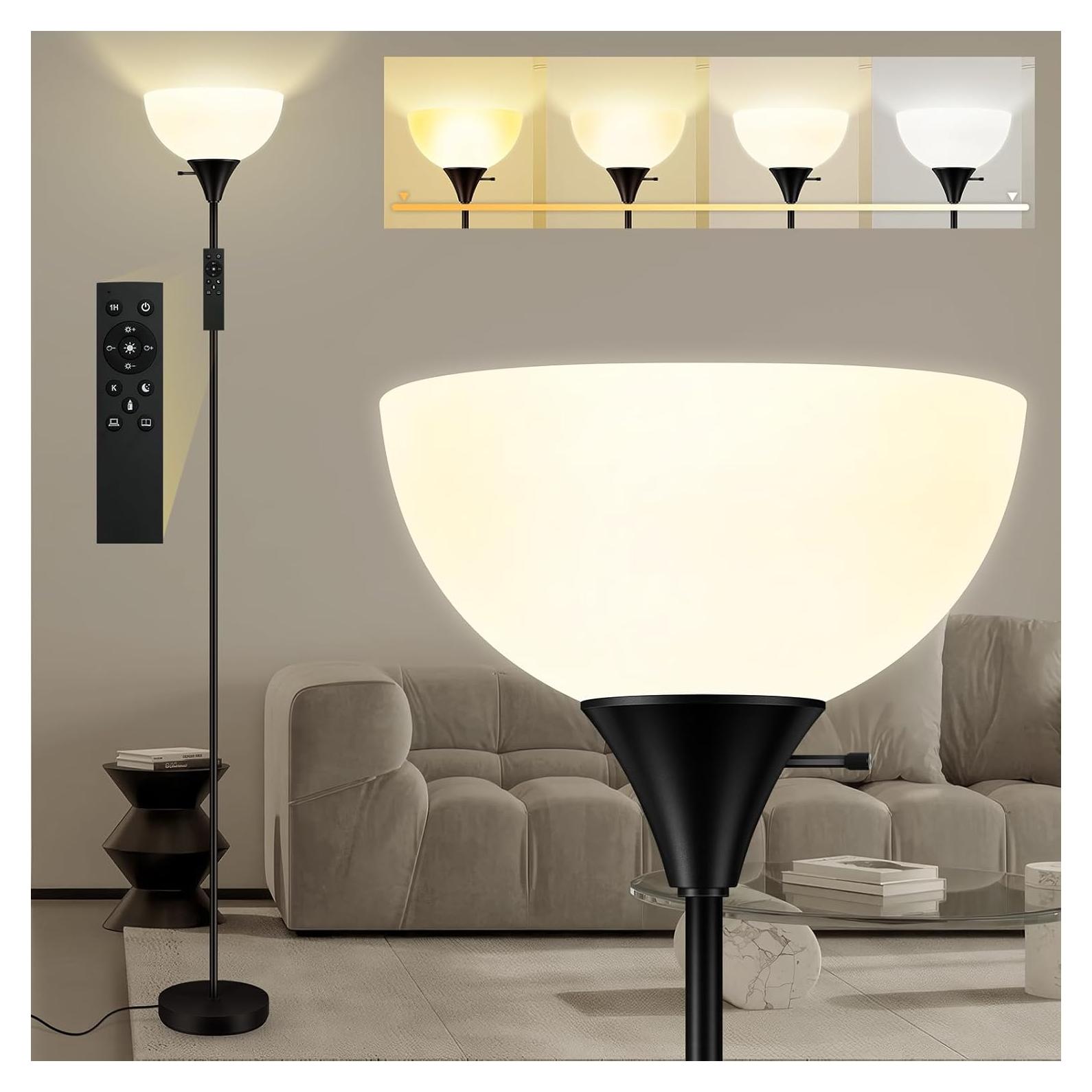 Lámpara de Pie Torchiere Bricosmocon 180 cm Regulable 10W