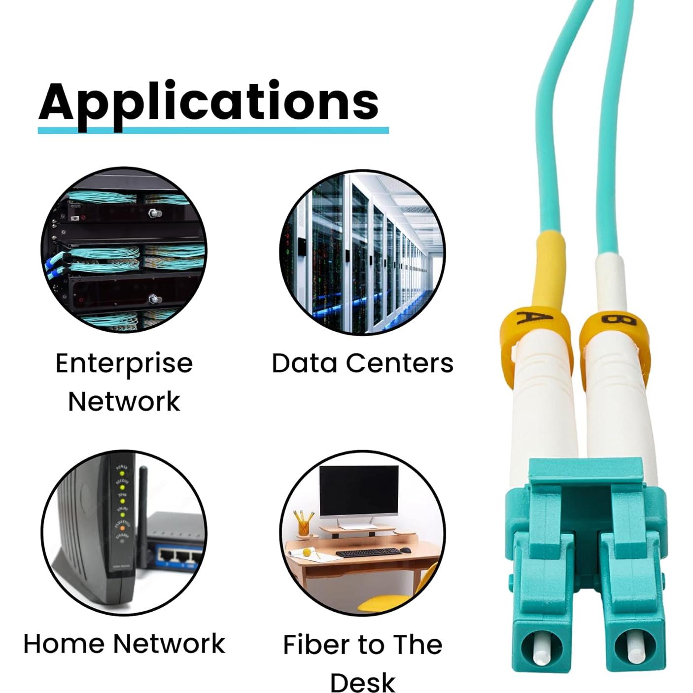 Cable de Parche de Fibra LC a LC trueCABLE 7m OM3 Multimodo