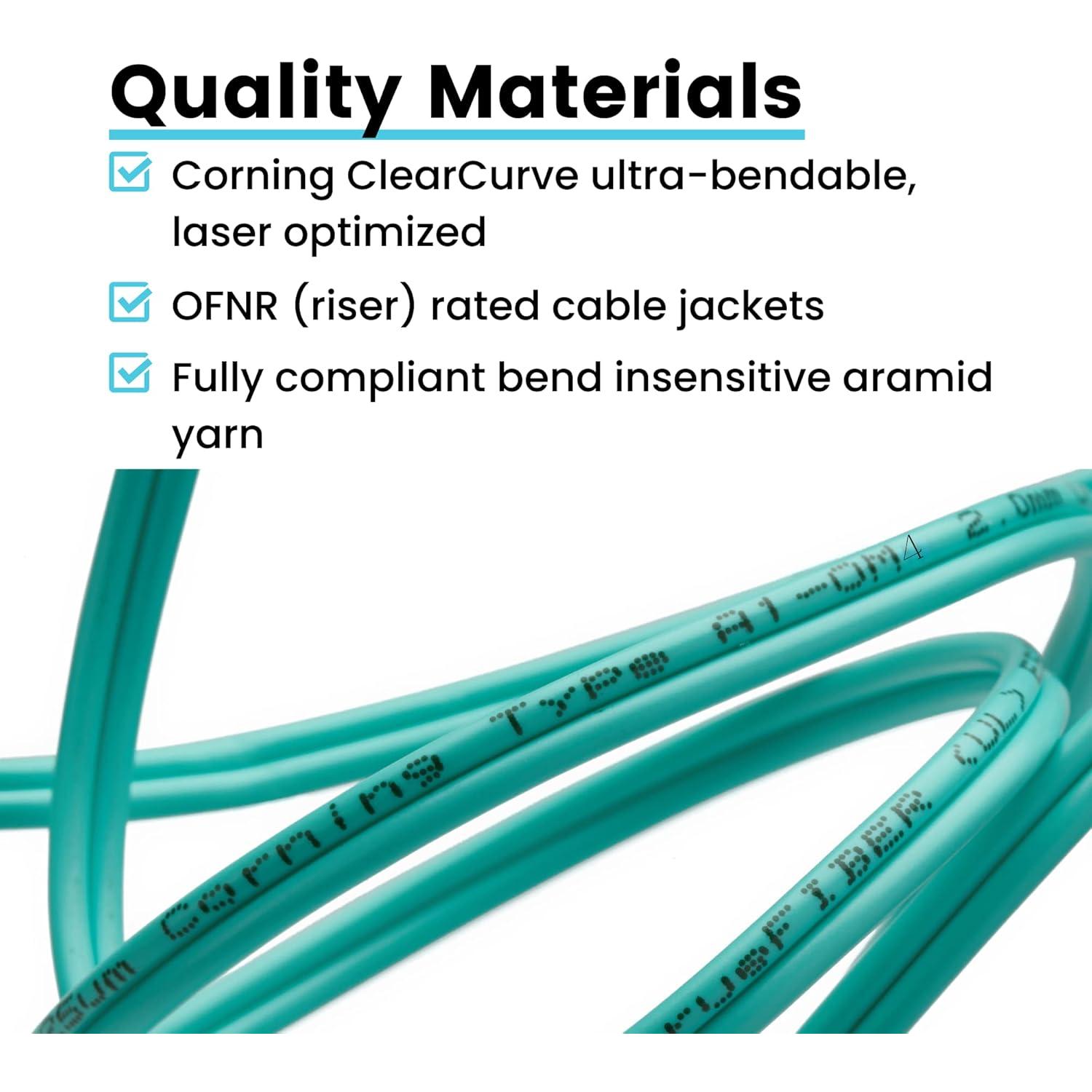 Cable de Parche de Fibra LC a LC trueCABLE 7m OM3 Multimodo