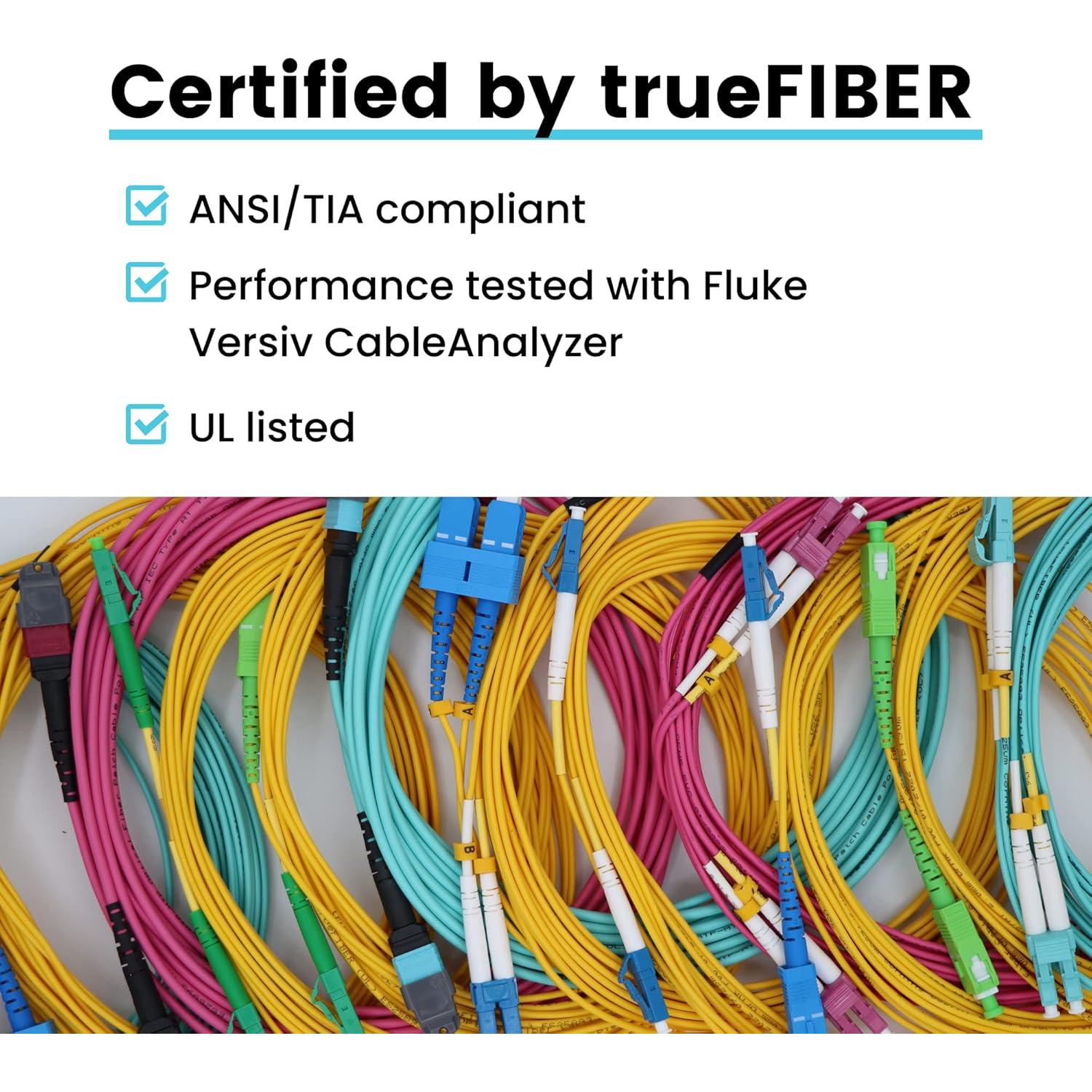 Cable de Parche de Fibra LC a LC trueCABLE 7m OM3 Multimodo
