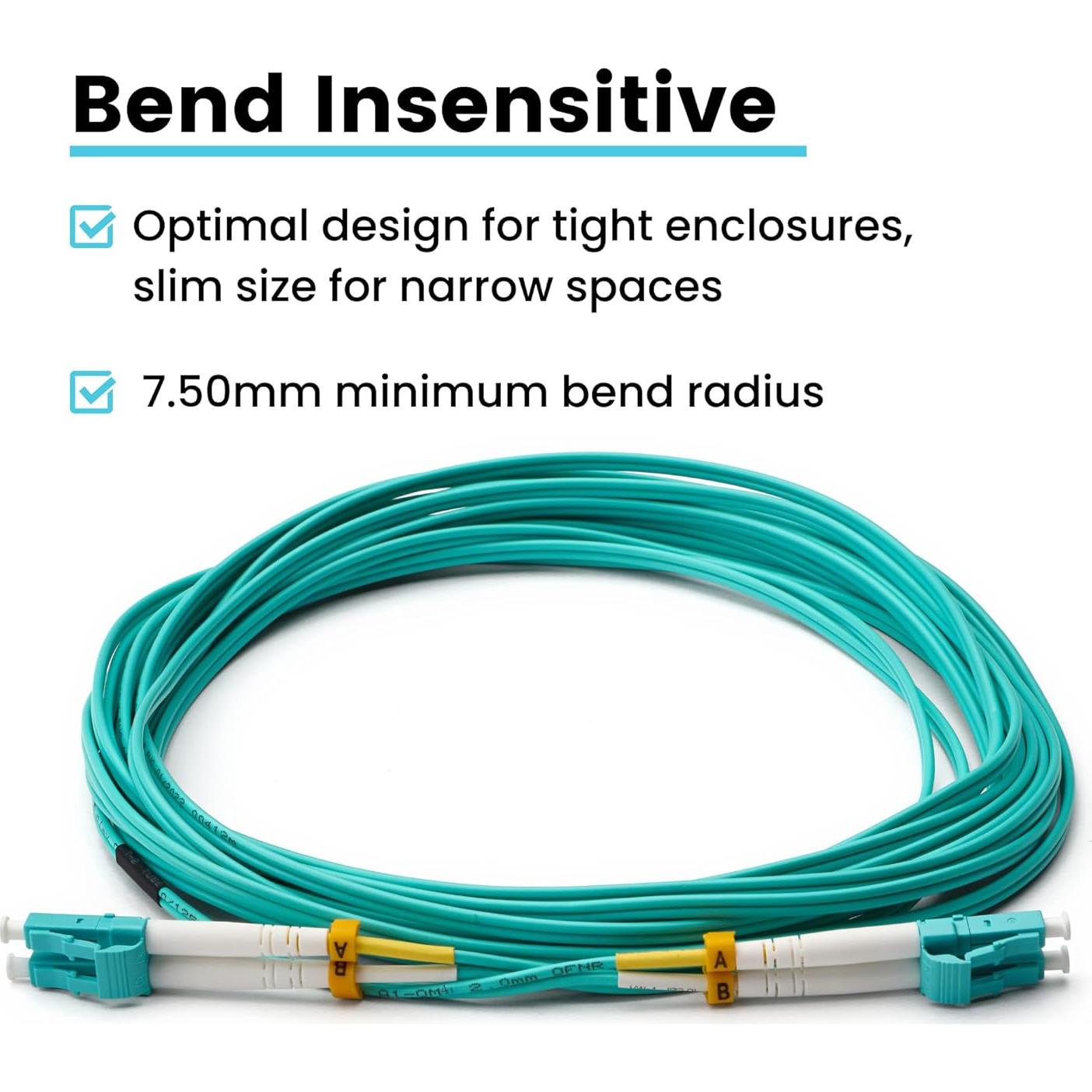 Cable de Parche de Fibra LC a LC trueCABLE 7m OM3 Multimodo