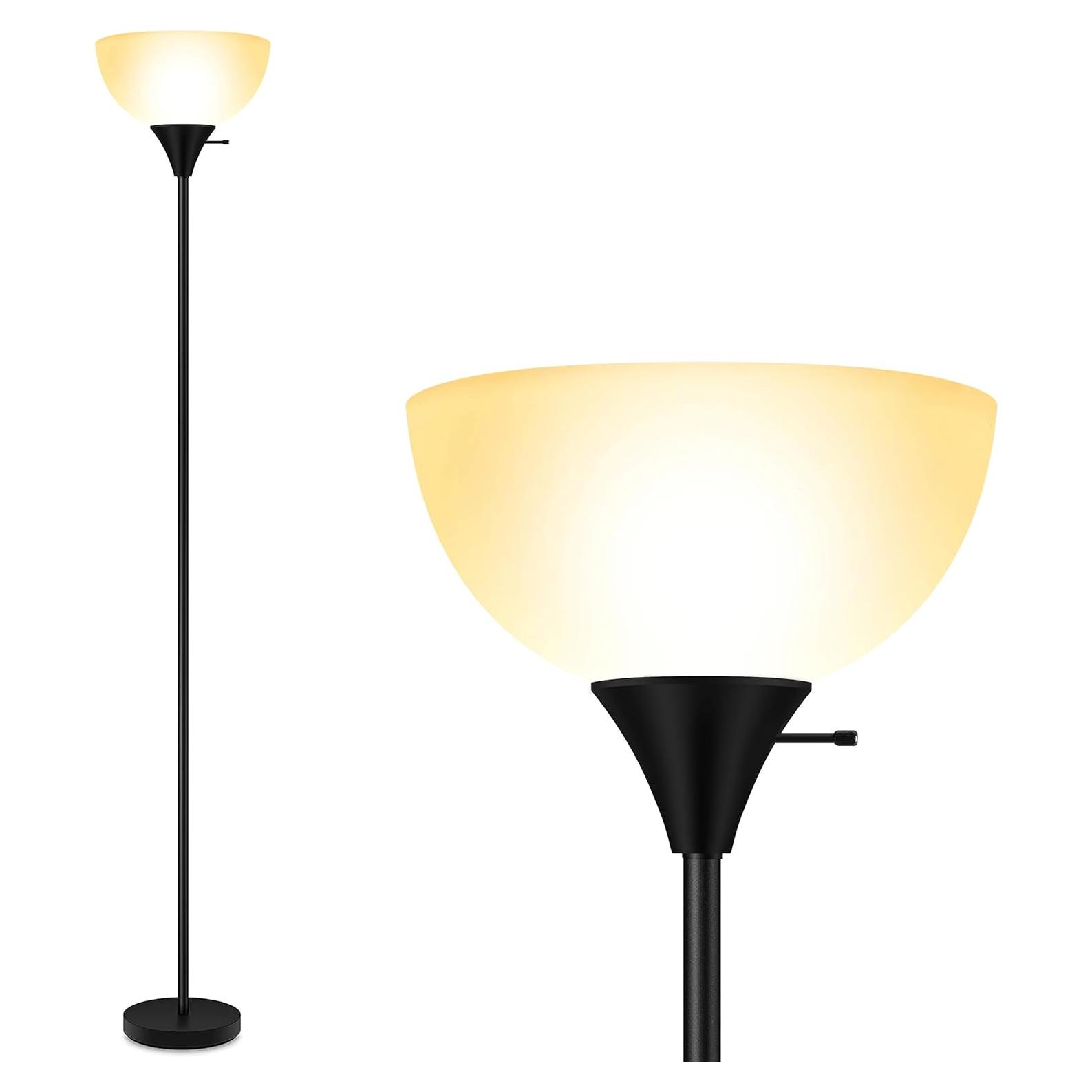 Lámpara de Pie LED BoostArea Negra 178 cm E26 Seguridad