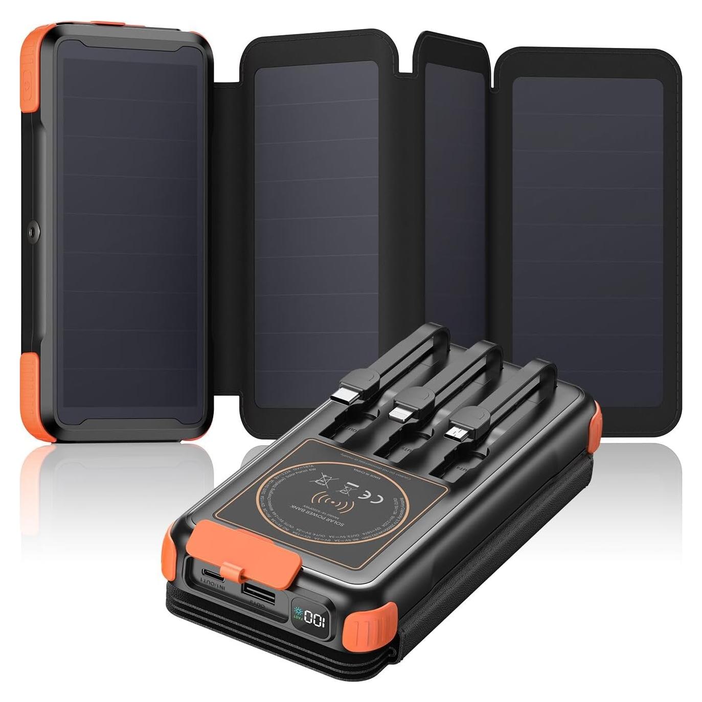 Banco de Energía Solar Tranmix 49800mAh Carga Rápida 20W