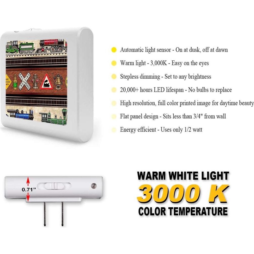 Luz Nocturna LED Art Plates Regulable con Sensor Automático