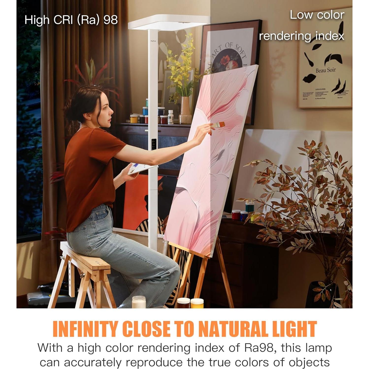 Lámpara de Pie PalFish 100W con Sensor de Movimiento 9500LM