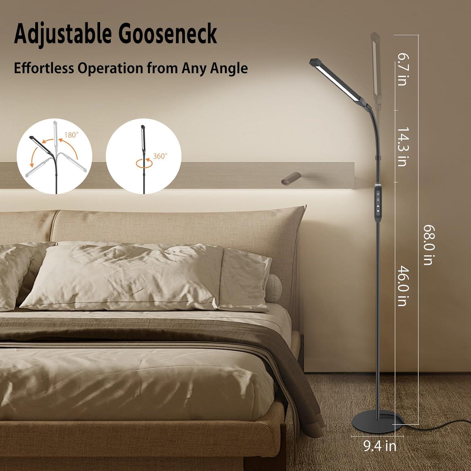 Lámpara de Pie LED Qumusaa con Control Remoto 182 cm