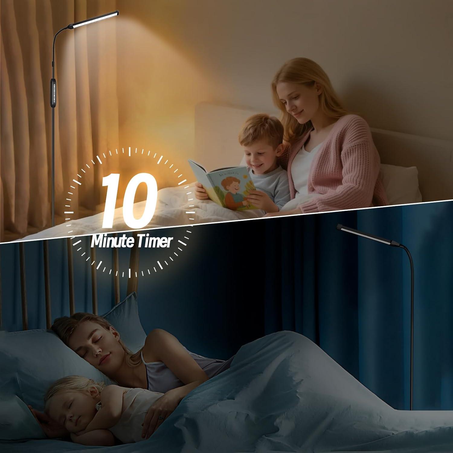 Lámpara de Pie LED Qumusaa con Control Remoto 182 cm