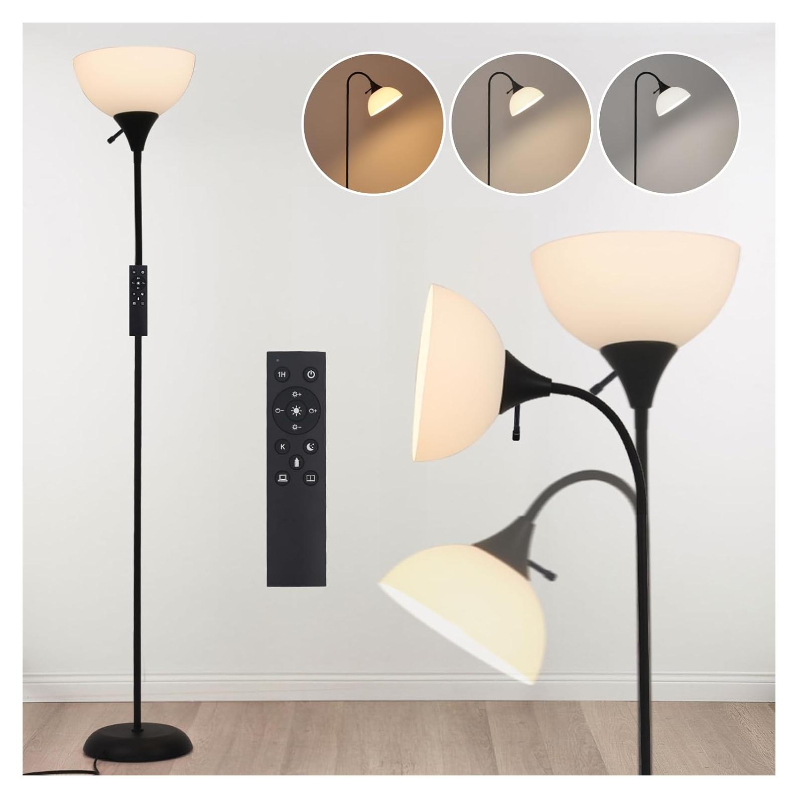 Lámpara de Pie GDRKNP Ajustable con Control Remoto 9W