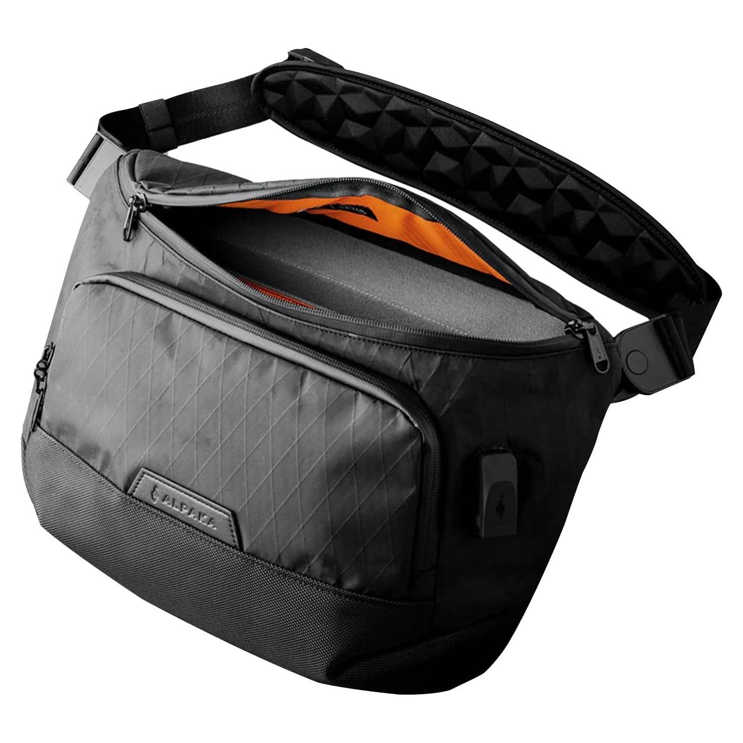 Bolsa de Mensajero Sling ALPAKA Bravo Max 8L Negro con RFID