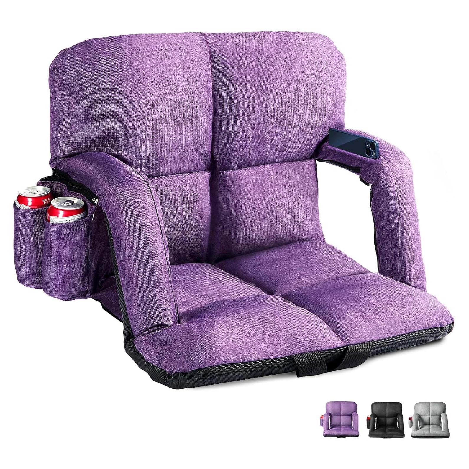 Silla de Estadio Time Forest Púrpura Reclinable 6 Posiciones