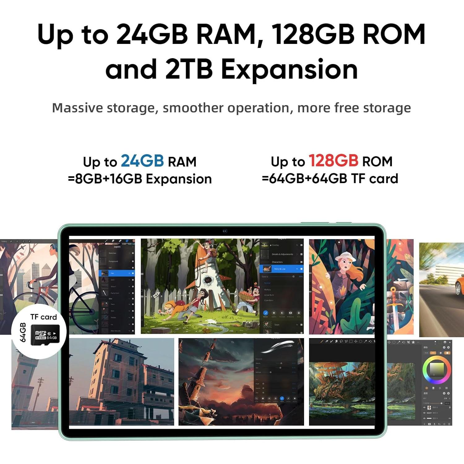 Tableta Android 15 HNVHNV E30 10.1" 24GB RAM 128GB ROM