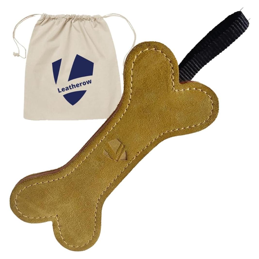 Juguete de Masticar para Perros Leatherow Hueso 100% Cuero