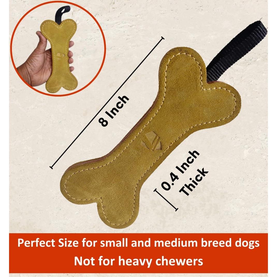 Juguete de Masticar para Perros Leatherow Hueso 100% Cuero