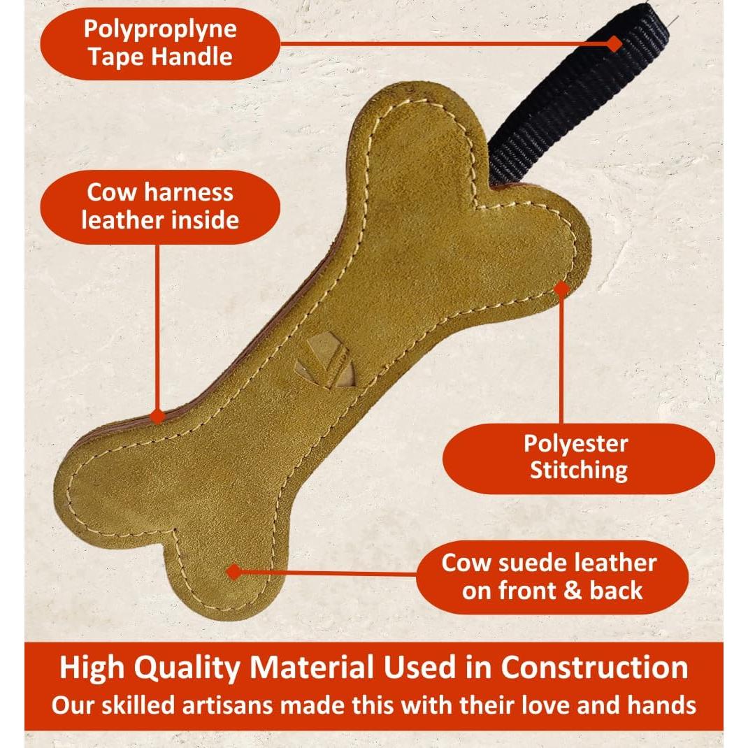 Juguete de Masticar para Perros Leatherow Hueso 100% Cuero