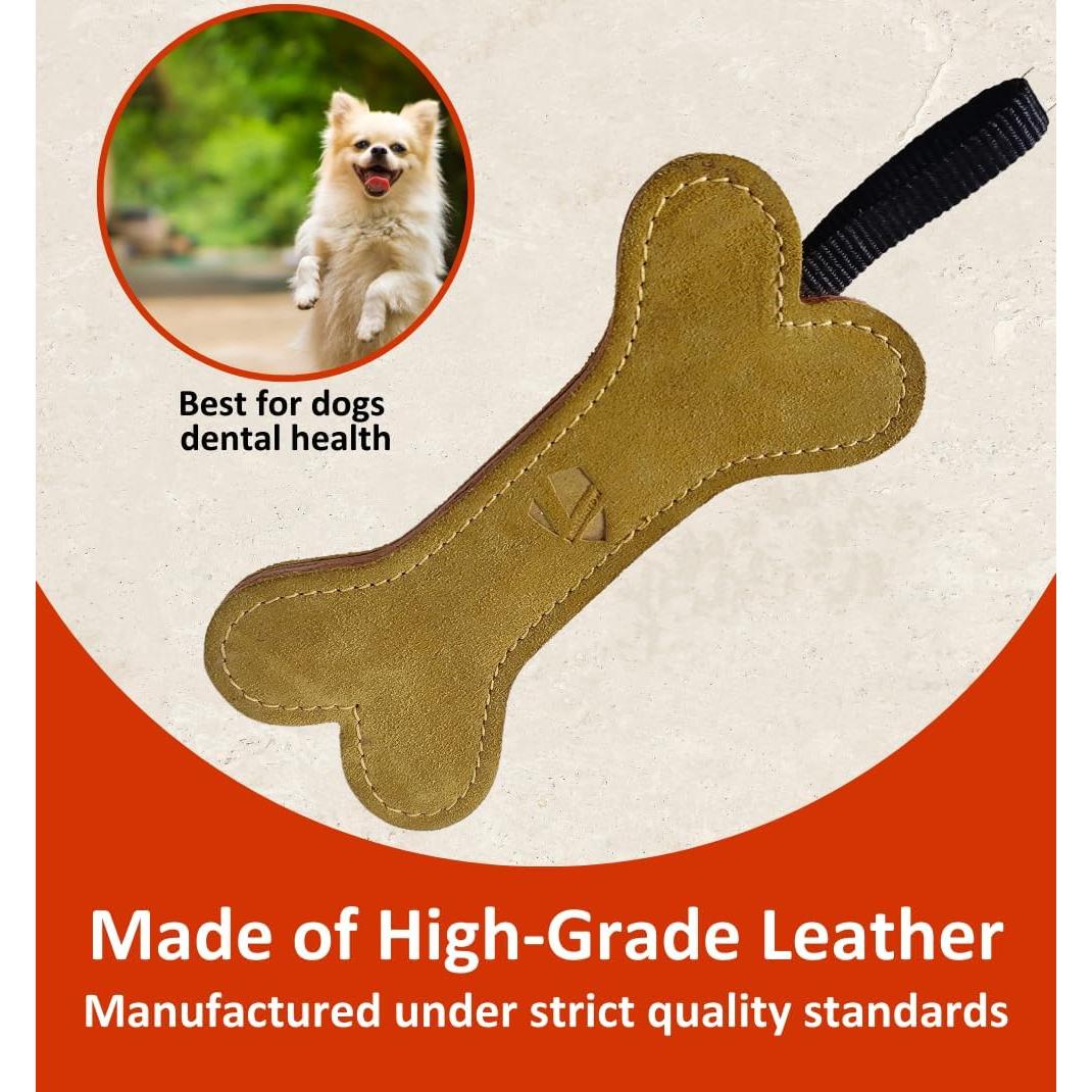 Juguete de Masticar para Perros Leatherow Hueso 100% Cuero