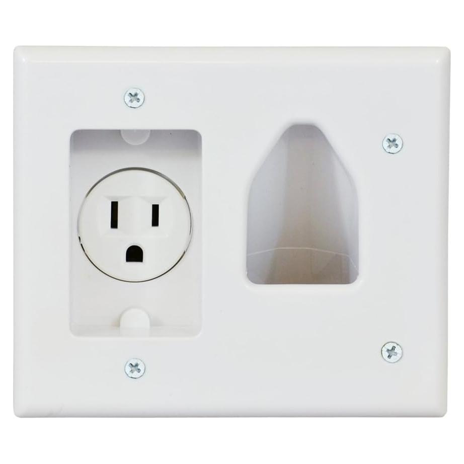 Placa de Pared DATA COMM 45-0021-WH para Cable de Baja Tensión