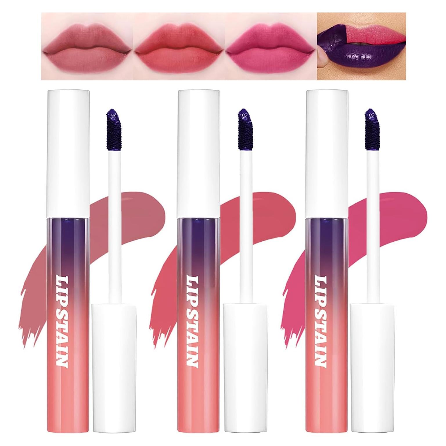 Juego de 3 Tintes de Labios Peel Off Bekoeen - Larga Duración