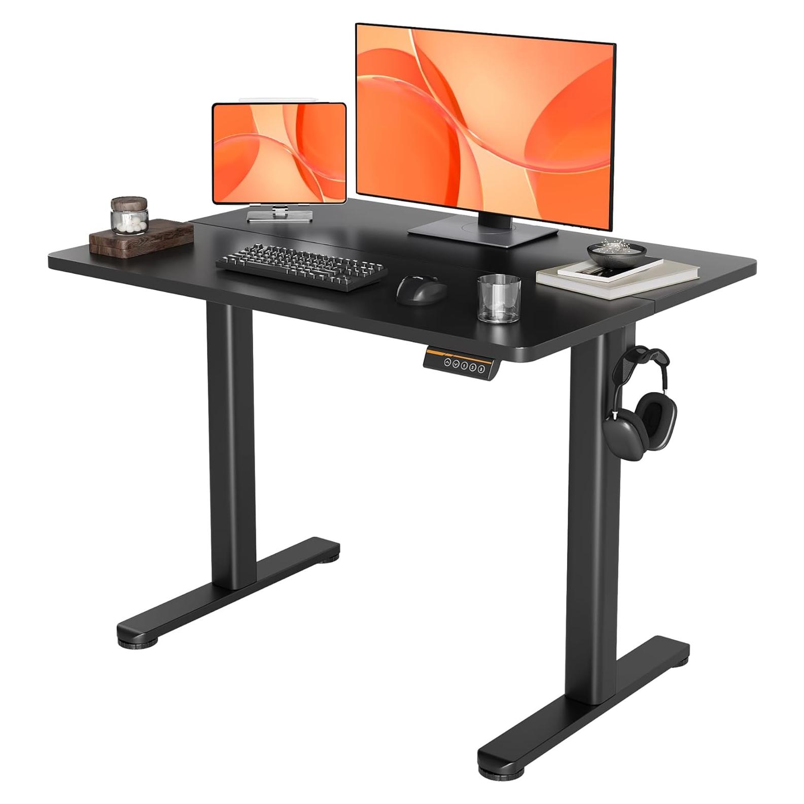 Escritorio de pie eléctrico YDN negro 40x24" ajustable altura