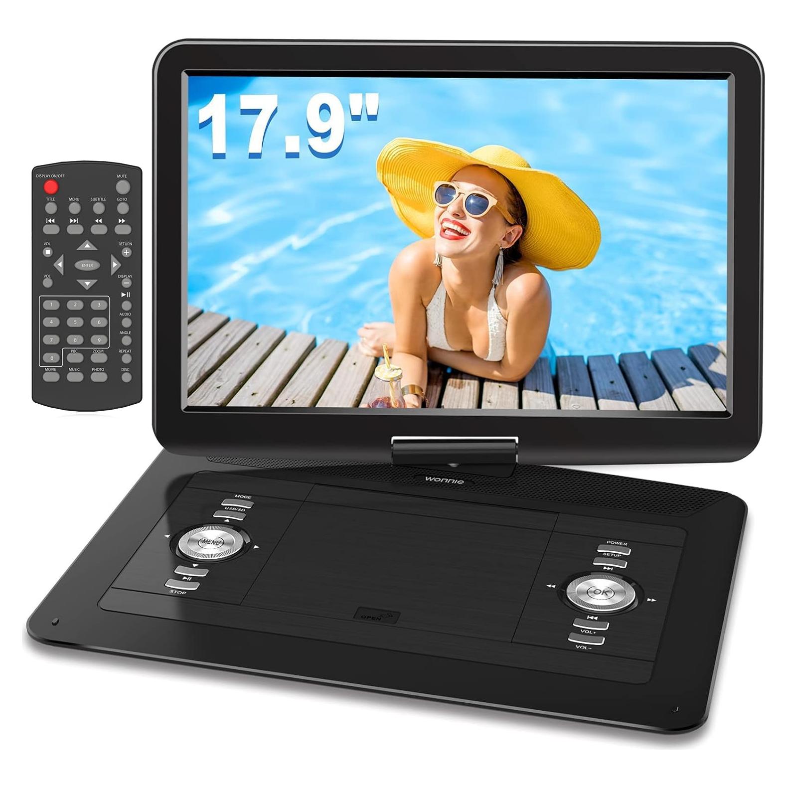 Reproductor de DVD Portátil WONNIE W-1458 15.4" HD Batería 6h