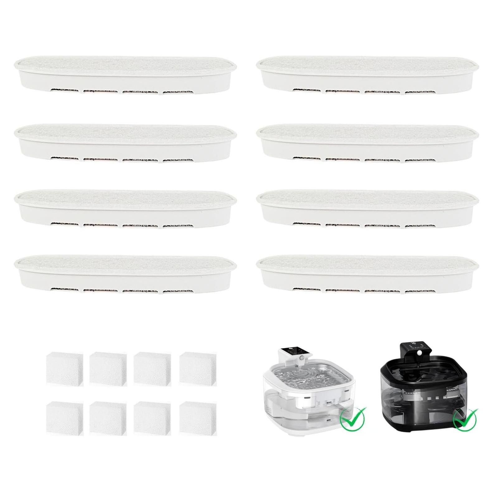 Filtro de agua para gatos ANTERLE FT999, 8 filtros y esponjas