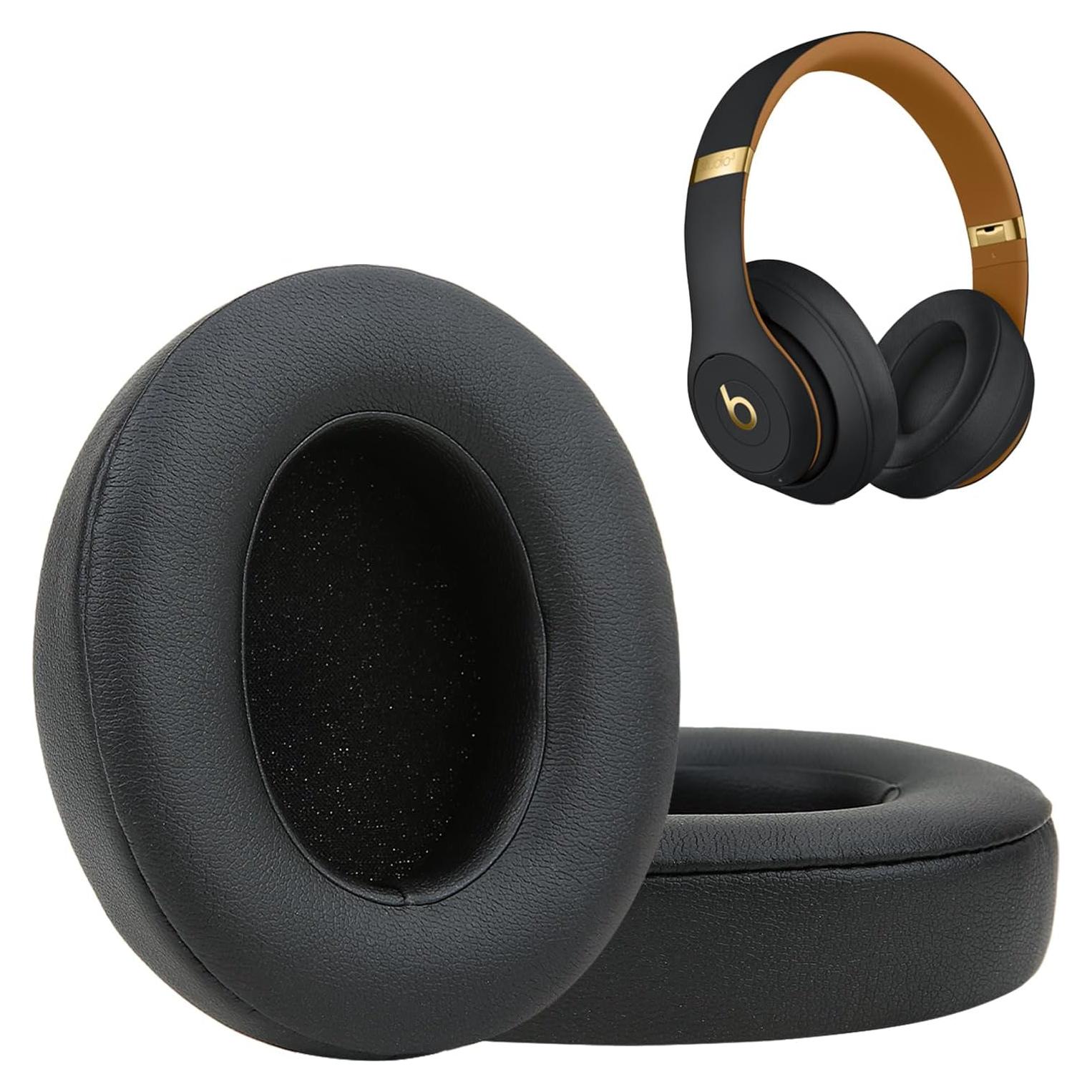 Almohadillas de Reemplazo Earrock para Auriculares Beats Studio 2 y 3 - Espuma de Memoria y Cuero Sintético