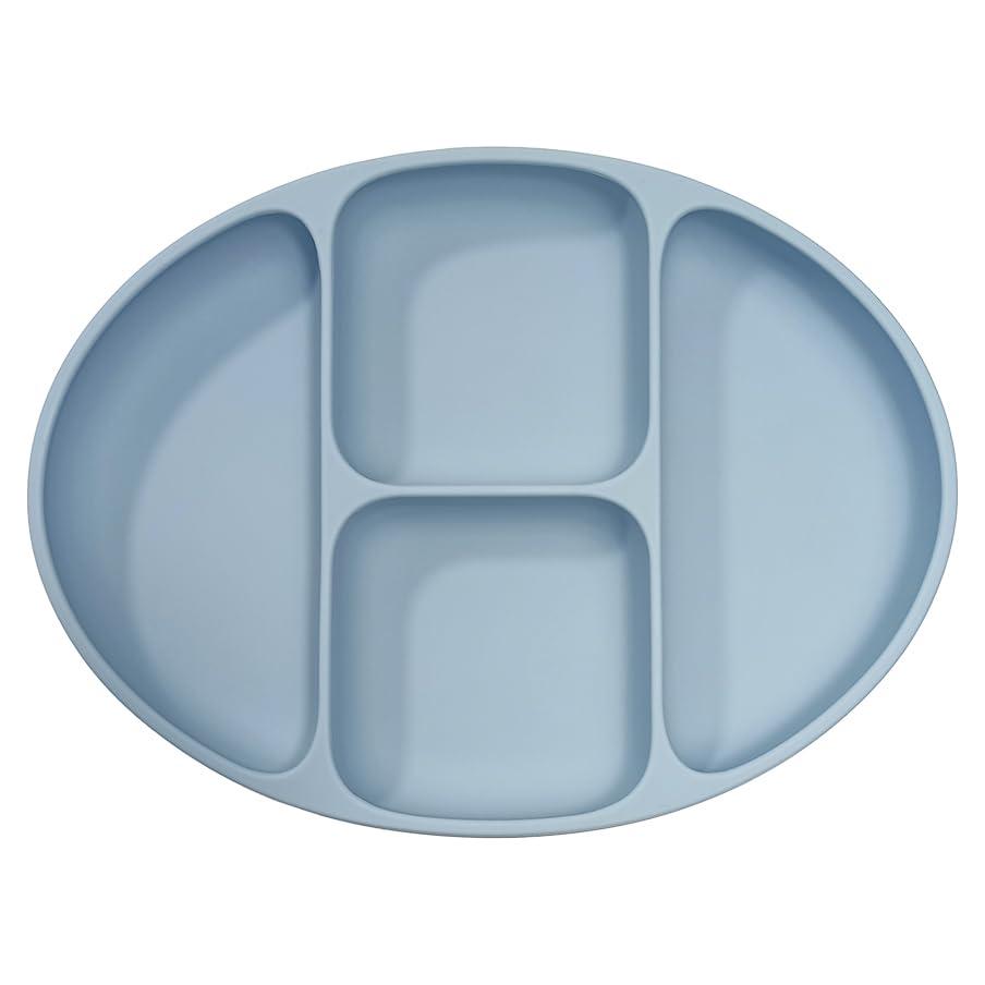 Plato de Silicona para Bebé CHICMORE Azul Dividido 23.5cm