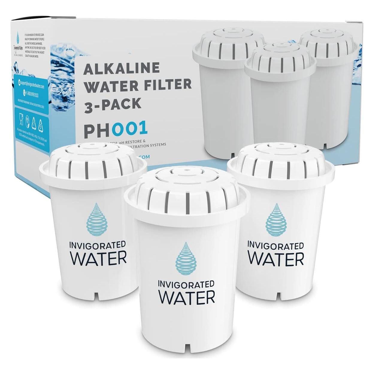 Filtro de Agua Alcalino Invigorated PH001 - 3 Pack