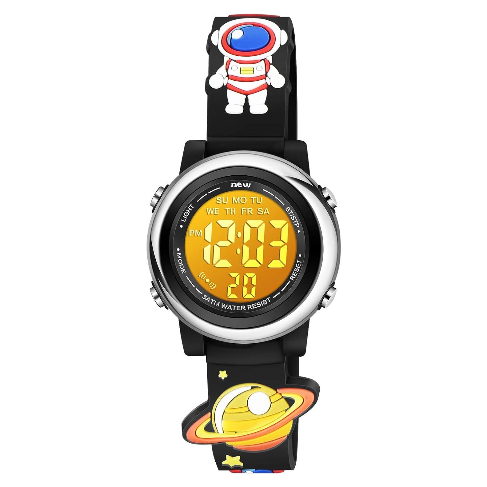 Reloj Digital Venhoo para Niños 3D Cartoon Impermeable