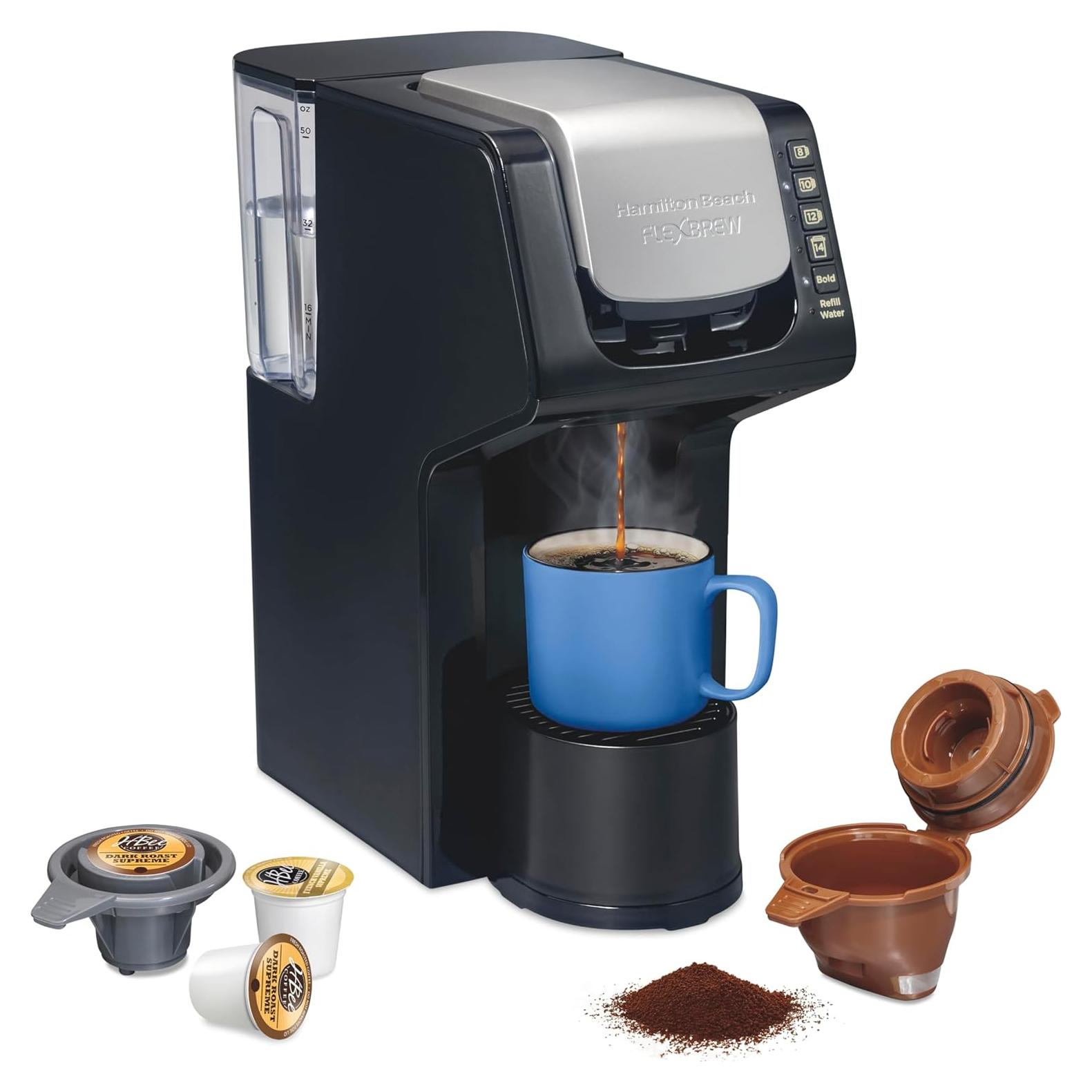 Cafetera Hamilton Beach FlexBrew 1 Taza 1.5L Automática Negra