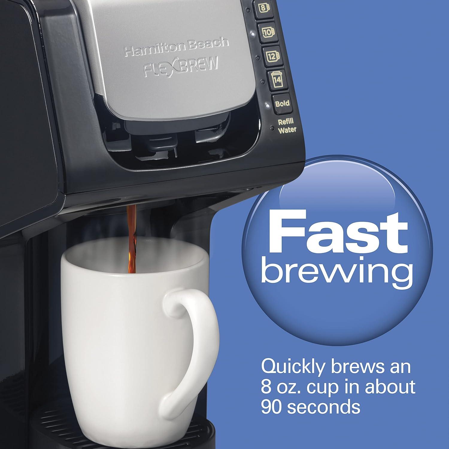 Cafetera Hamilton Beach FlexBrew 1 Taza 1.5L Automática Negra