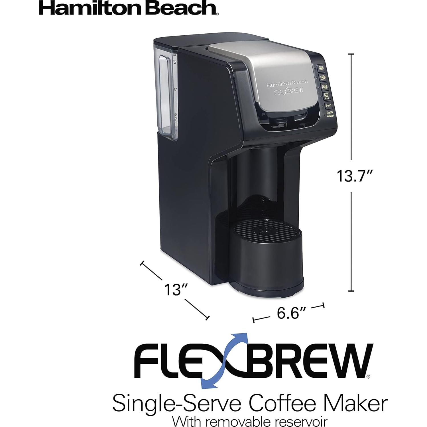 Cafetera Hamilton Beach FlexBrew 1 Taza 1.5L Automática Negra