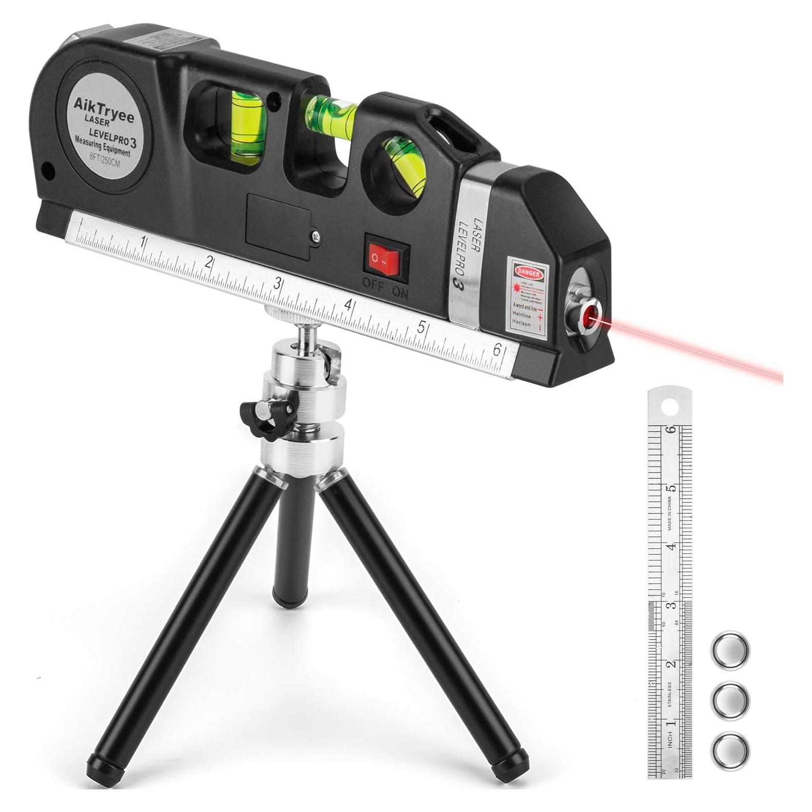 Nivel Láser AikTryee LASER LEVELPRO3 con soporte y precisión