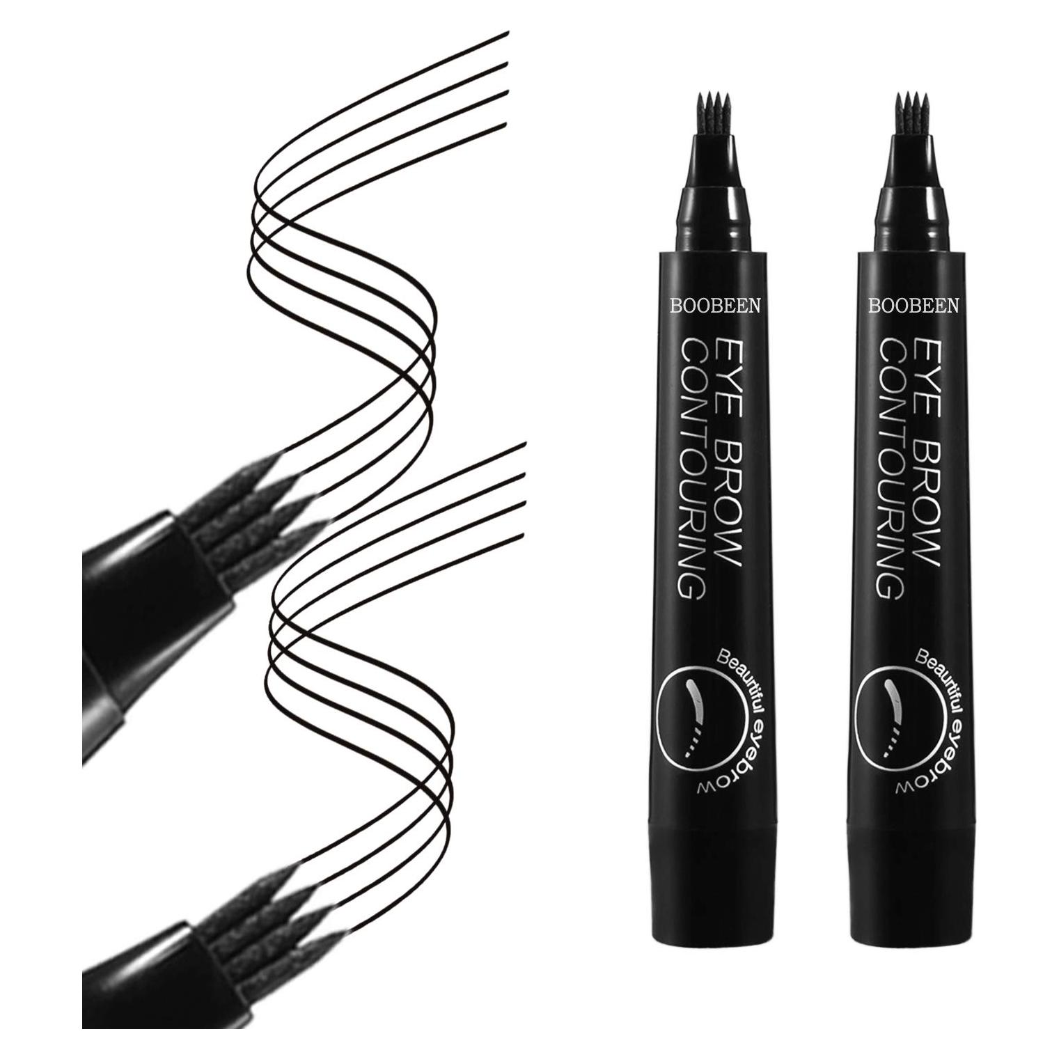 Lápiz de Cejas Microblading Boobeen 2 Pcs Impermeable