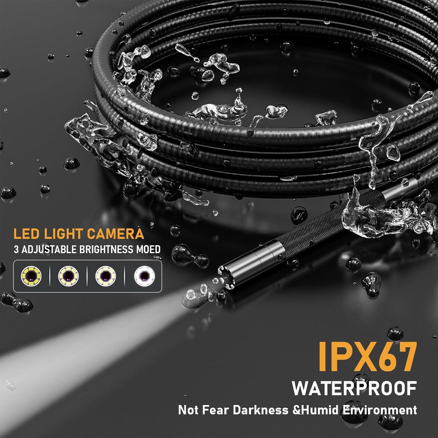 Borescopio Articulado ZEENSUY 3.9mm HD 1080P 1.52m Luz LED