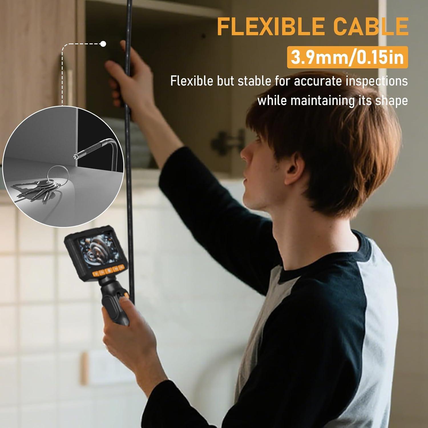 Borescopio Articulado ZEENSUY 3.9mm HD 1080P 1.52m Luz LED