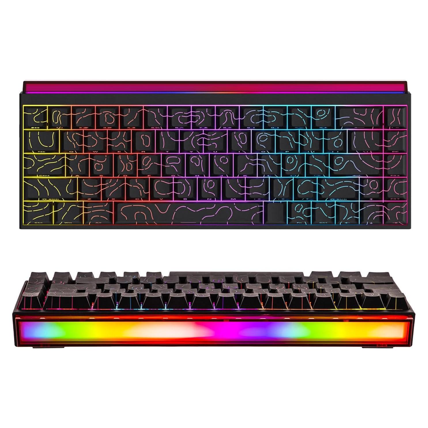 Teclado Mecánico Compacto AJAZZ NK68 con Cable USB-C Negro