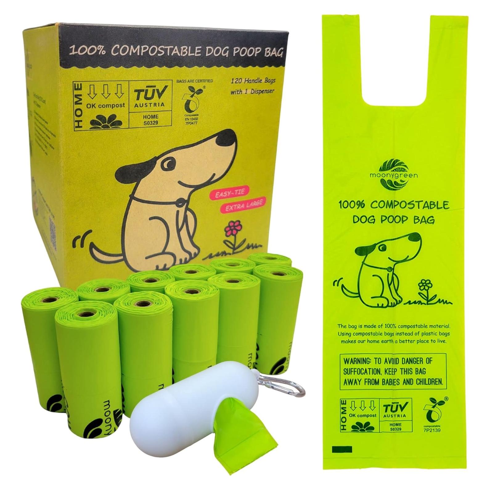 Bolsas de Excremento Compostables Moonygreen 120 Unidades Ecológicas