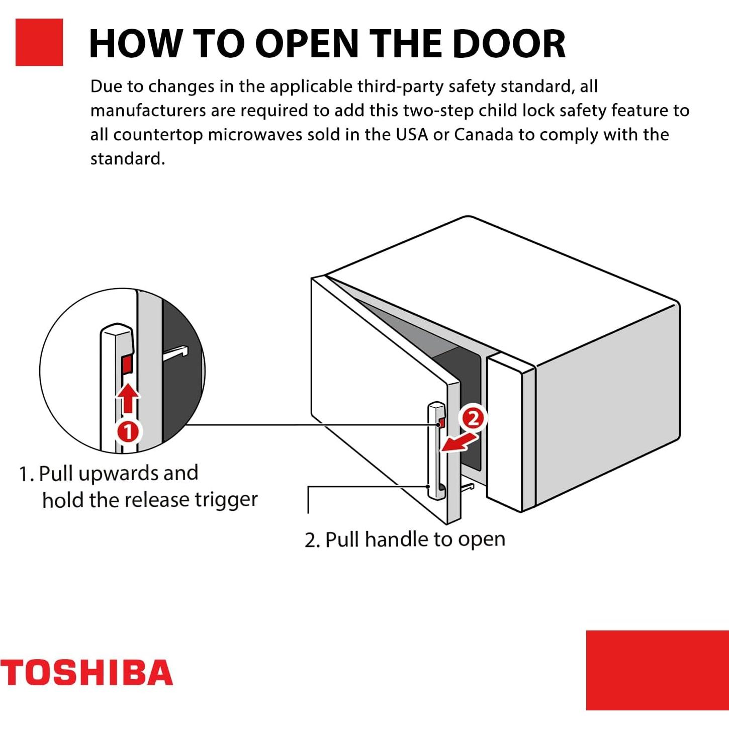 Horno Microondas TOSHIBA 8 en 1 Convección 1.0 Pies Cúbicos