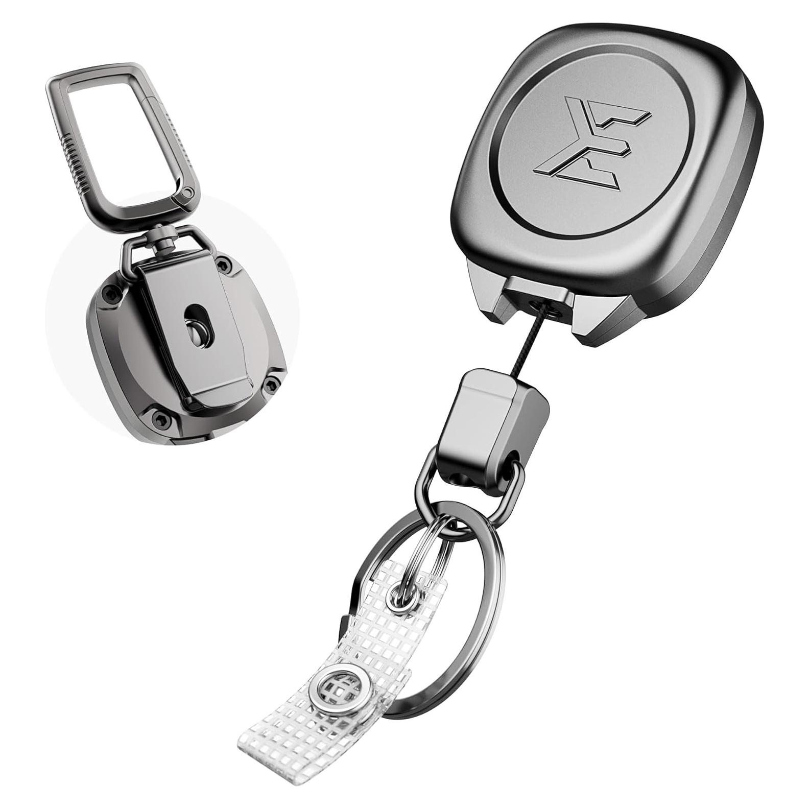 Soporte Retráctil ELV para Llaves e Identificaciones - Metal