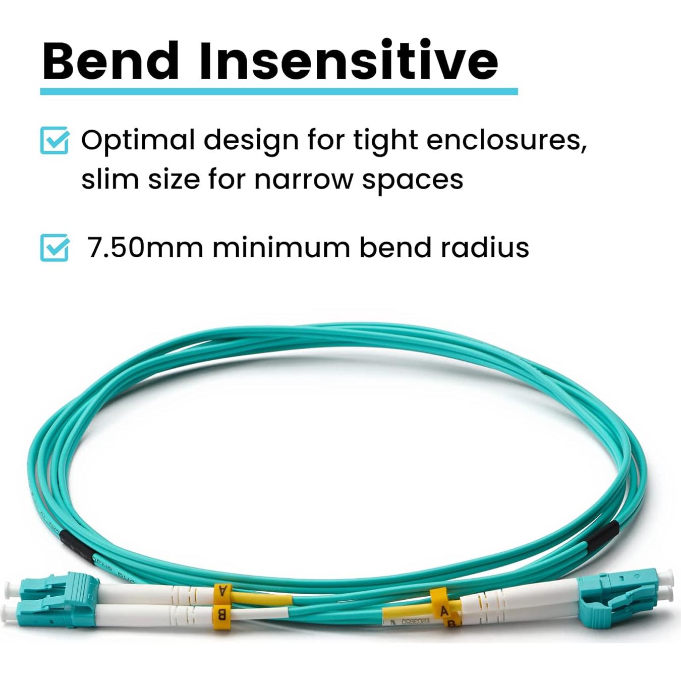 Cable de Parcheo de Fibra trueCABLE LC a LC 1m OM3 Multimodo