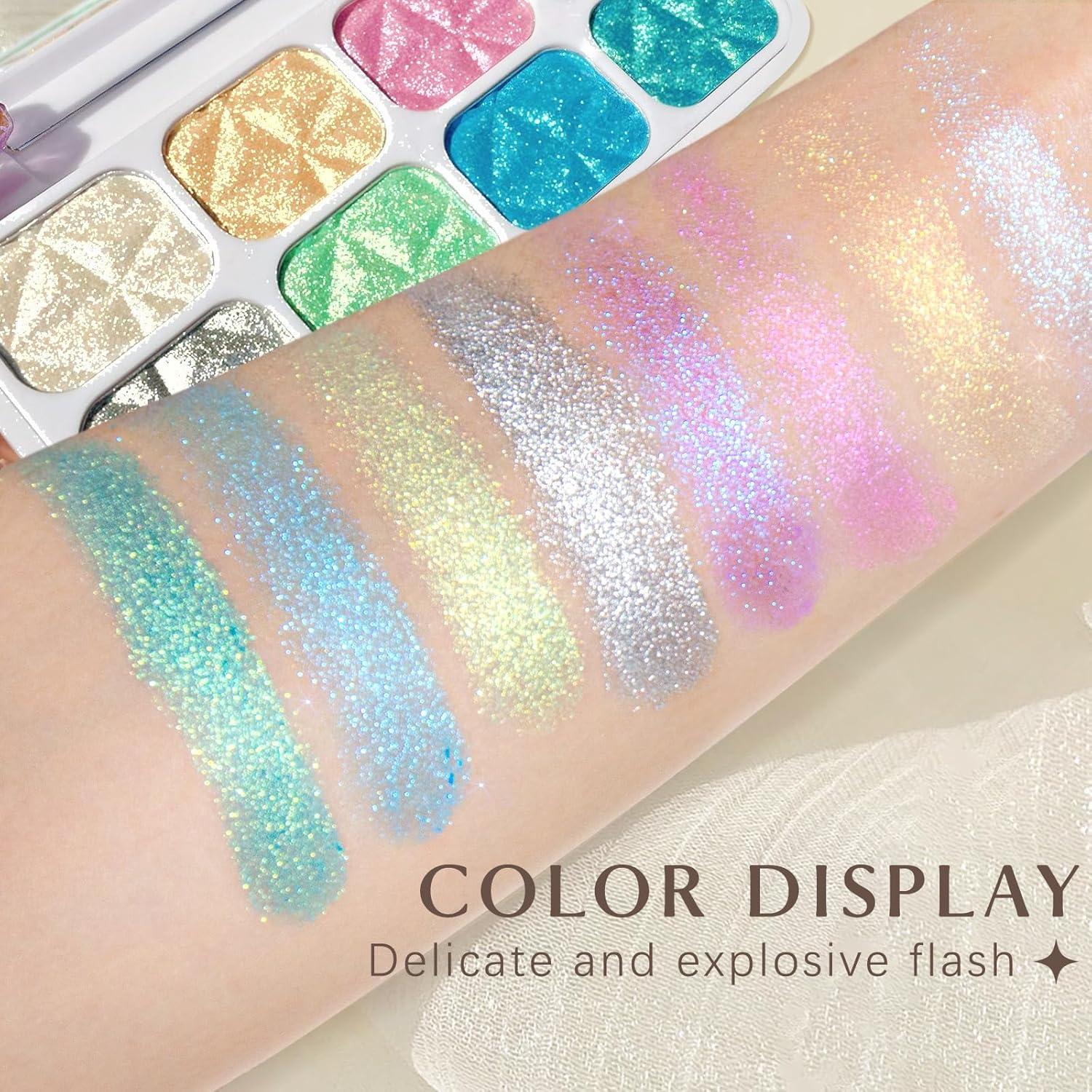 Paleta de iluminadores de diamante 8 colores - Maquillaje