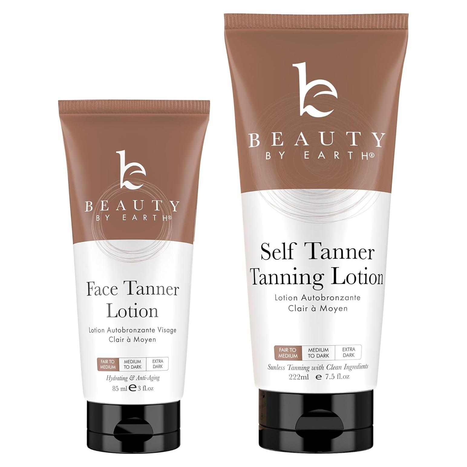 Autobronceador Beauty by Earth 2 Piezas Aloe Vera 348g