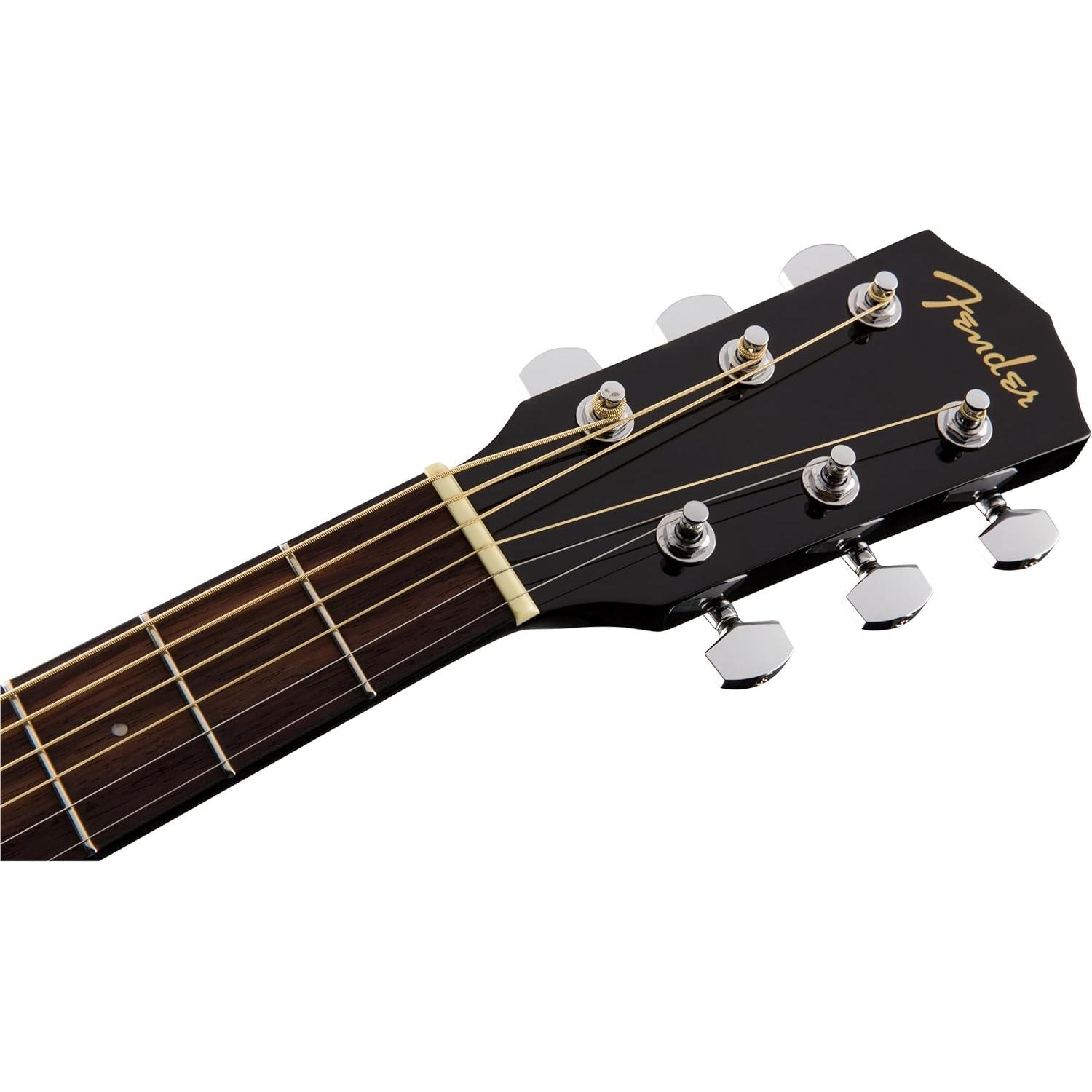 Guitarra Acústica Dreadnought Fender CD-60S Negra con Accesorios