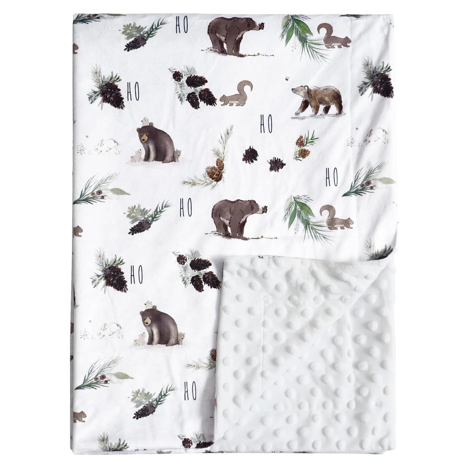 Manta de Bebé Minky David's Kids 76x102 cm Animales Suave