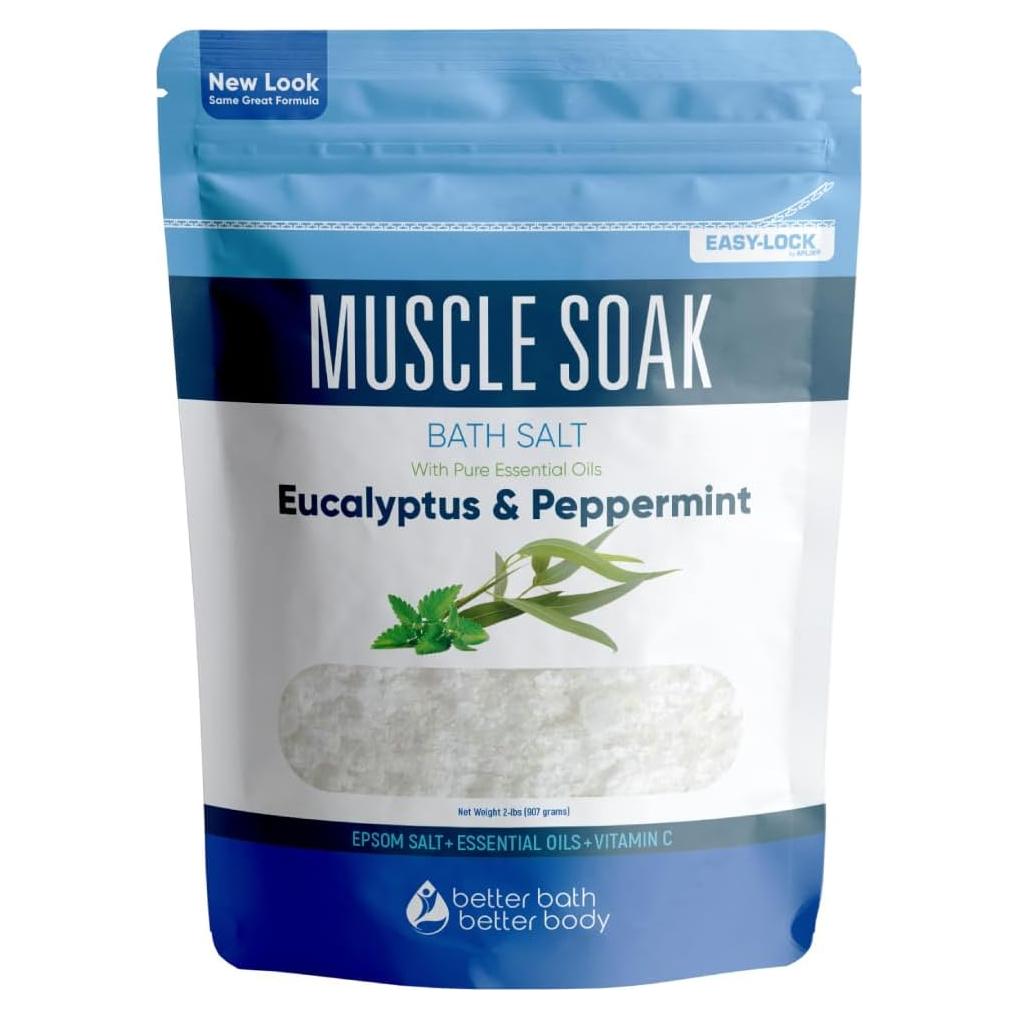 Sal de Baño Muscle Soak 0.91 kg Better Bath con Eucalipto y Menta