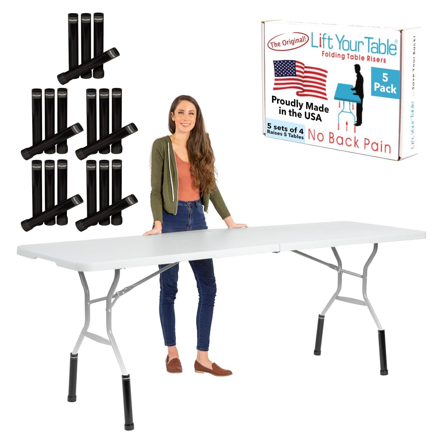 Elevadores de Mesa Plegable Elevate su Mesa - 5 Juegos Altura de Mostrador