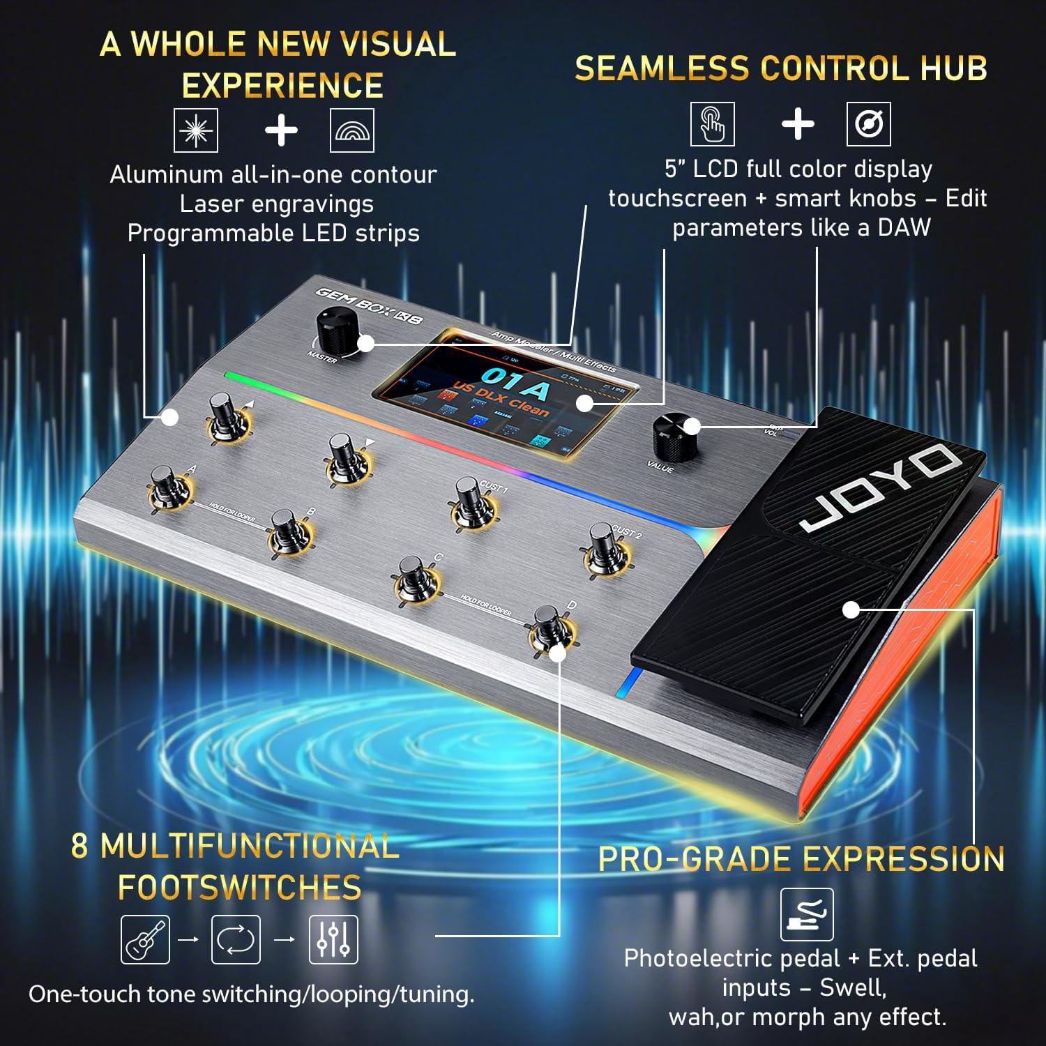 Procesador de Efectos JOYO Gem Box K8 con Pantalla Táctil 5"