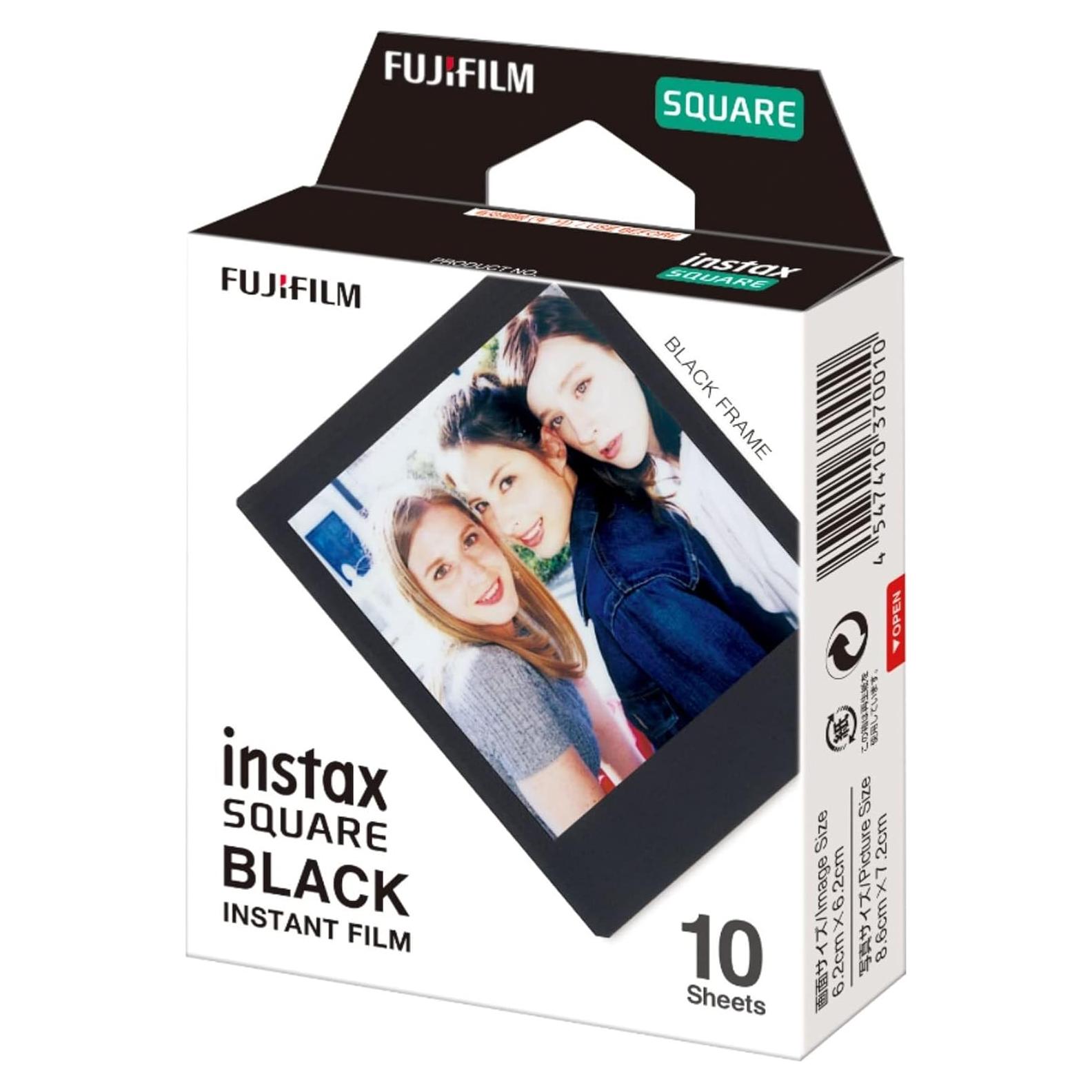 Película Fujifilm Instax Square Negra - 10 Exposiciones