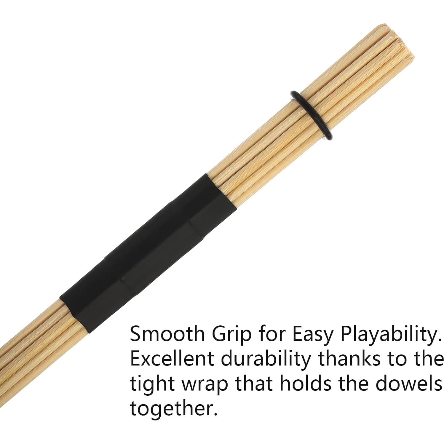 Palillos de Batería YOUEON 3 Pares 16" Bambú Jazz 5A